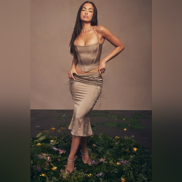 Latte Lace Up 'Sidonie' House of CB-medium - Picture 2 of 16